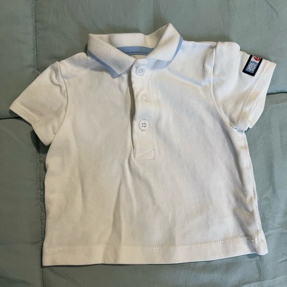 Baby Boy's Sailboat 2-Piece Polo & Striped Romper Set Sz 9M - Picture 9 of 12